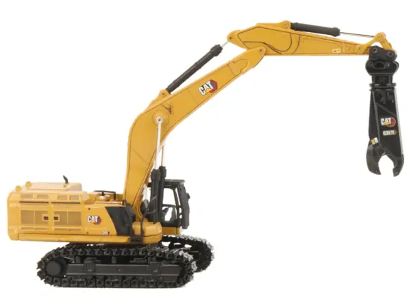 CAT Caterpillar 395 Next-Generation Hydraulic Excavator (Mass Excavator Version) Yellow with Additional Tools "High Line Series" 1/87 (HO) Diecast Model by Diecast Masters #4