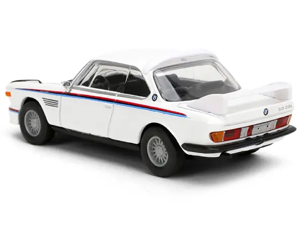 1975 BMW 3.0 CSL White with Red and Blue Stripes "Collection" Series 1/64 Diecast Model Car by Majorette #3