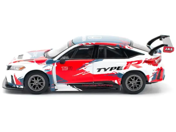 Honda Civic Type R TCR "Presentation" White with Graphics 1/64 Diecast Model Car by Pop Race #3