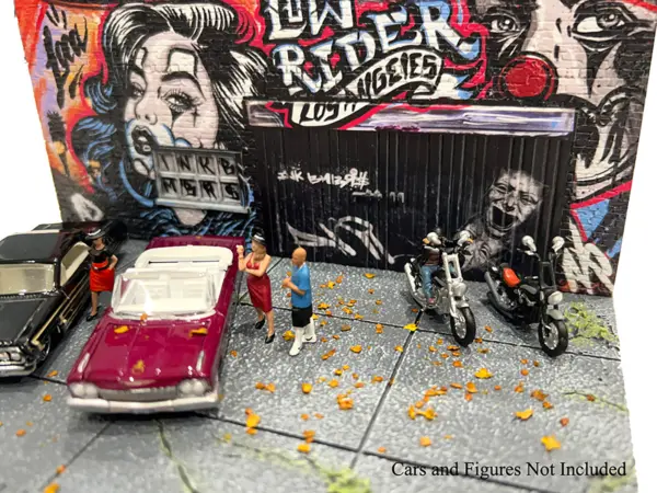 "American Diorama X INK BMBRS - LA Lowrider" Street Art Diorama for 1/64 Scale Models by American Diorama #4