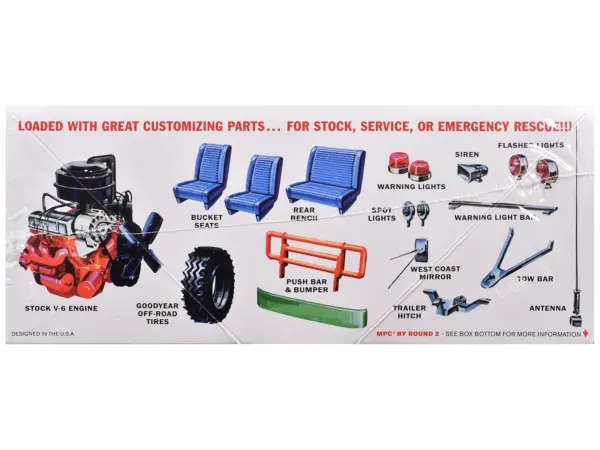 Skill 2 Model Kit 1972 Jeep Jeepster Commando 1/25 Scale Model by MPC #2