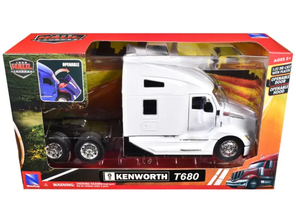 Kenworth T680 Truck Tractor White "Long Haul Truckers" Series 1/32 Diecast Model by New Ray #3