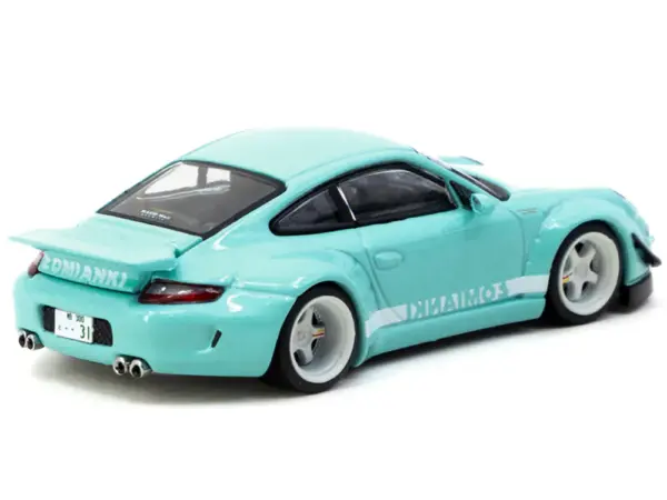RWB 997 "Lomianki" Light Blue with White Stripes "Hobby64" Series 1/64 Diecast Model Car by Tarmac Works #3