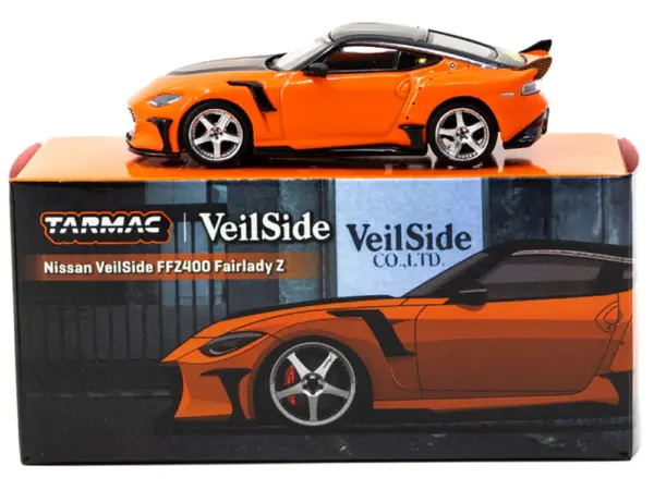 Nissan VeilSide FFZ400 Fairlady Z RHD (Right Hand Drive) Orange with Black Top "Global64" Series 1/64 Diecast Model by Tarmac Works #3
