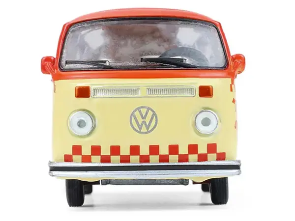 1975 Volkswagen Type 2 Van "Bubbie Burgers Food Truck" Orange and Cream "Blue Collar Collection" Series 14 1/64 Diecast Model Car by Greenlight #4