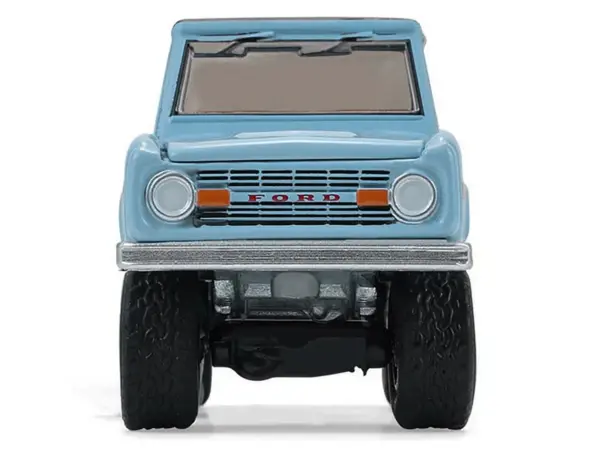 1972 Ford Bronco Custom SUV Light Blue with Black Top "Barrett-Jackson" Series 16 1/64 Diecast Model Car by Greenlight #5