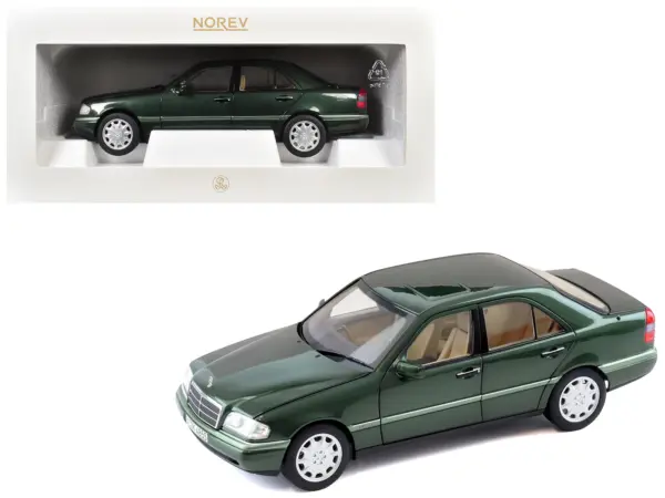 1993 Mercedes-Benz C-Class Malachite Green Metallic 1/18 Diecast Model Car by Norev #1