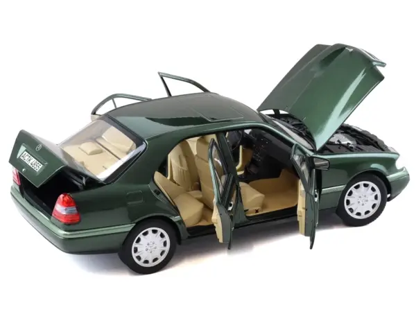 1993 Mercedes-Benz C-Class Malachite Green Metallic 1/18 Diecast Model Car by Norev #2