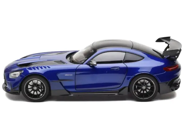 2021 Mercedes-Benz AMG GT Black Series Blue Metallic with Carbon Top and Hood Stripes 1/18 Diecast Model Car by Norev #3