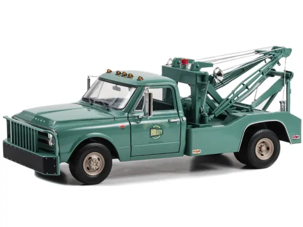 1967 Chevrolet C-30 Dually Wrecker Tow Truck "Holley Speed Shop" Green 1/18 Diecast Model Car by Greenlight #2