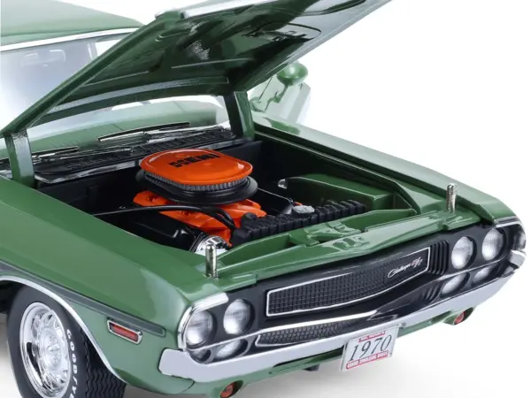 1970 Dodge Challenger R/T Hemi F8 Green with Black Stripes and Green Interior "Mr. Norm's Challenger" 1/18 Diecast Model Car by Greenlight #3