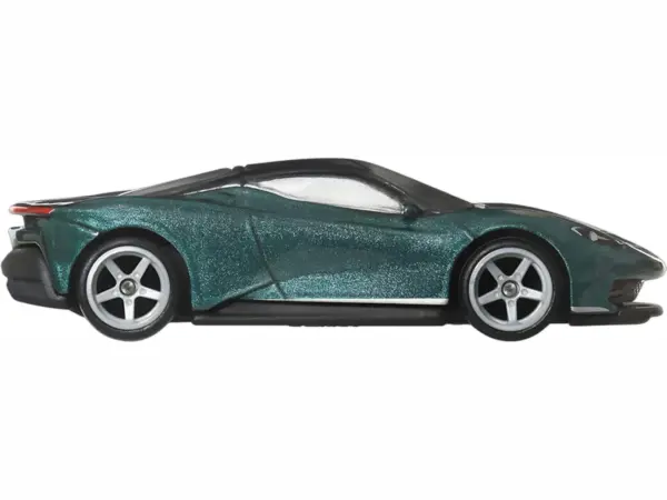 Automobili Pininfarina Battista Green Metallic with Black Top "Euro Speed" Series Diecast Model Car by Hot Wheels #3