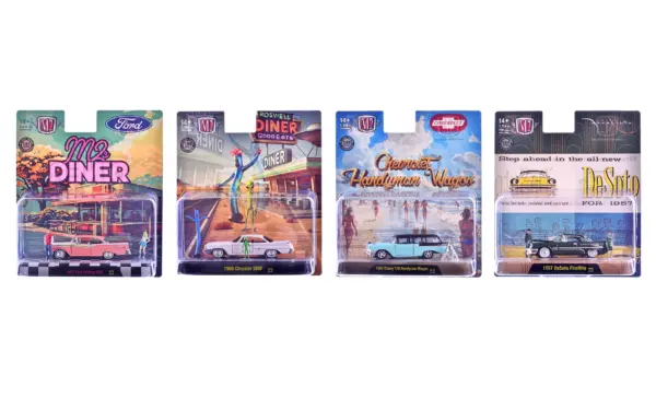 "Auto News" Release 16 Set of 4 Cars Limited Edition to 8500 pieces Worldwide 1/64 Diecast Model Cars by M2 Machines #1