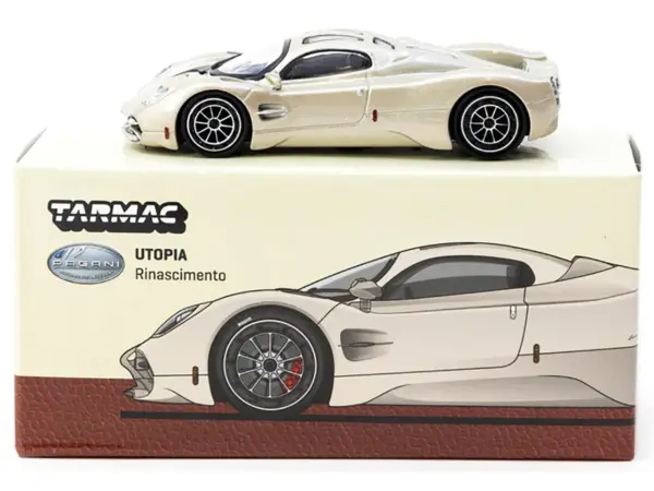 Pagani Utopia Rinascimento Silver Metallic "Global64" Series 1/64 Diecast Model by Tarmac Works #3