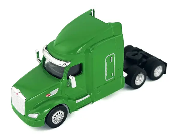 Peterbilt 579 Sleeper Cab Lime Green 1/87 (HO) Plastic Model Car by HO Logistics #2