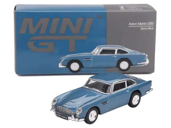 Aston Martin DB5 Sierra Blue Metallic Limited Edition 1/64 Diecast Model Car by Mini GT #4