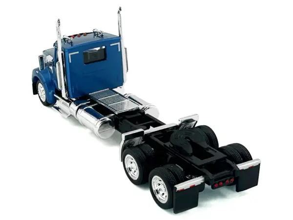 Kenworth W990 2-Axel Day Cab Blue Metallic 1/87 (HO) Plastic Model Car by HO Logistics #3