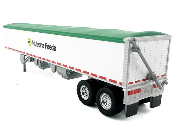 Covered Grain Trailer White with Green Tarp "Nutrena Feeds" 1/87 (HO) Plastic Model Car by HO Logistics #3