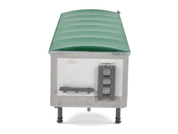 Covered Grain Trailer White with Green Tarp "Nutrena Feeds" 1/87 (HO) Plastic Model Car by HO Logistics #4