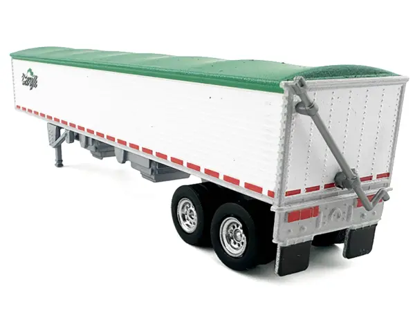 Covered Grain Trailer White with Green Tarp "Cargill" 1/87 (HO) Plastic Model Car by HO Logistics #3