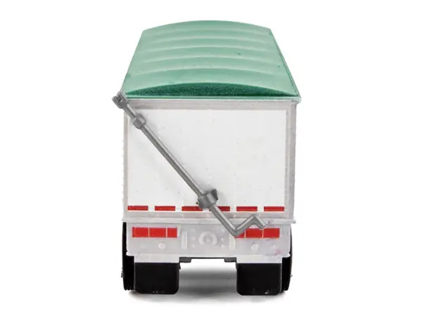 Covered Grain Trailer White with Green Tarp 1/87 (HO) Plastic Model Car by HO Logistics #5
