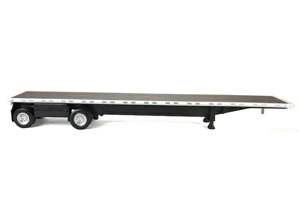 High Boy Spread Axle Flatbed Trailer White 1/87 (HO) Plastic Model Car by HO Logistics #3