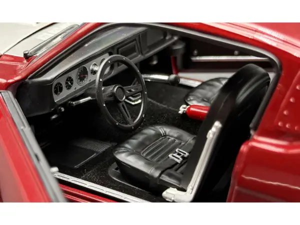 1965 Shelby GT350R Pro Touring Red Metallic with Silver Hood and Trunk Limited Edition to 350 pieces Worldwide 1/18 Diecast Model Car by ACME #2