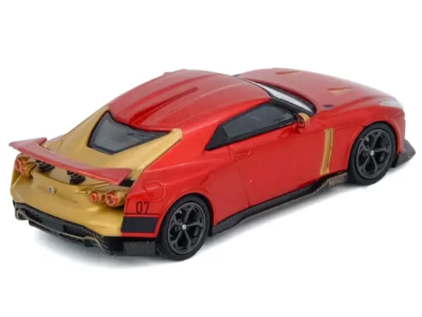 Nissan GT-R50 By ItalDesign Red Metallic with Gold Accents 1/64 Diecast Model Car by Inno Models #2
