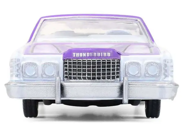 1973 Ford Thunderbird Lowrider "Michael Heralda Special Edition" Purple Metallic with Graphics and White Interior "Hobby Exclusive" Series 1/64 Diecast Model Car by Greenlight #4