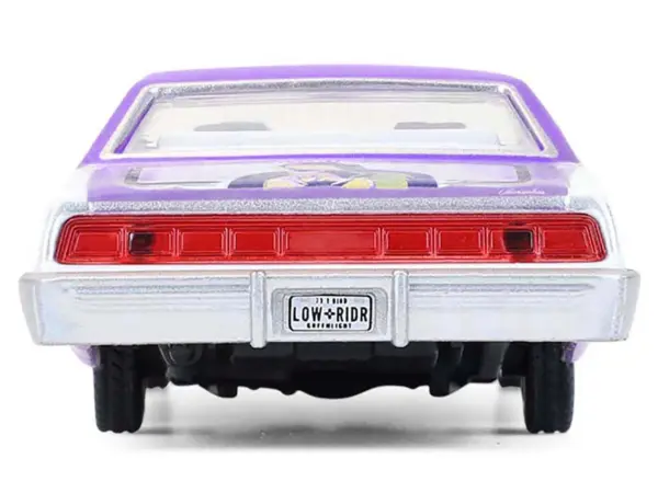 1973 Ford Thunderbird Lowrider "Michael Heralda Special Edition" Purple Metallic with Graphics and White Interior "Hobby Exclusive" Series 1/64 Diecast Model Car by Greenlight #5