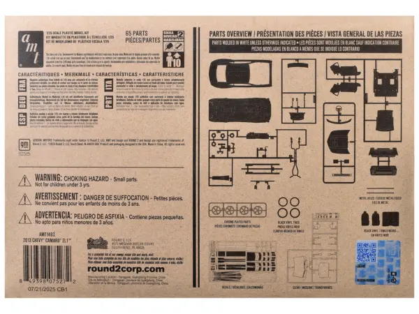 Skill 2 Model Kit 2013 Chevrolet Camaro ZL1 1/25 Scale Model by AMT #4