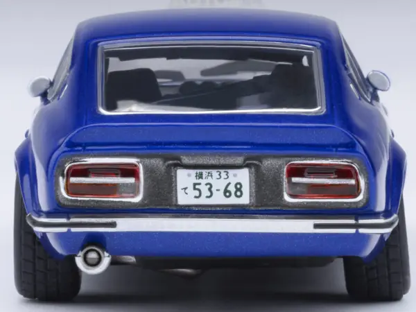 Nissan Fairlady Z RHD (Right Hand Drive) "Akuma No Z" Blue Metallic "Wangan Midnight - Comic #4 Version" Manga 1/64 Model Car by Autoart #5