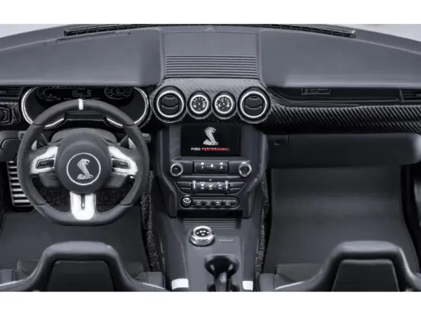 Ford Mustang Shelby GT500 Oxford White with Black Stripes 1/18 Model Car by Autoart #4