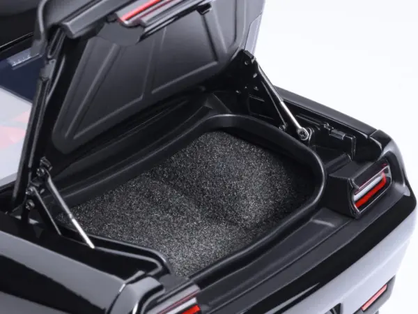 2023 Dodge Challenger SRT Super Stock Pitch Black with Red Interior 1/18 Model Car by Autoart #5