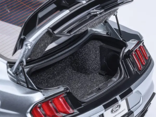 Ford Mustang Shelby GT500 Iconic Silver Metallic with Black Stripes 1/18 Model Car by Autoart #5