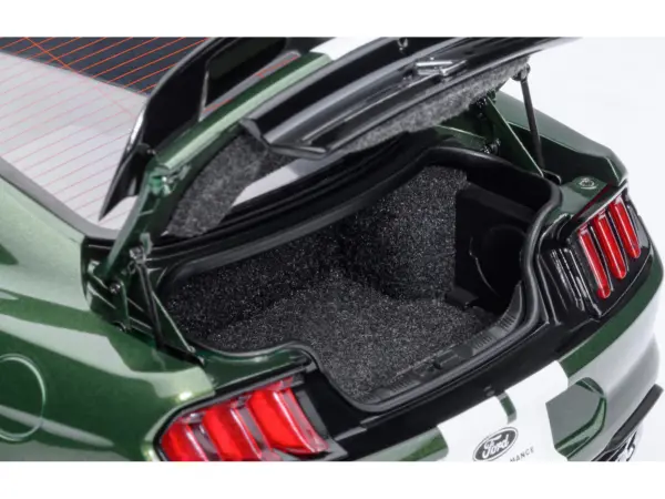 Ford Mustang Shelby GT500 Eruption Green Metallic with White Stripes 1/18 Model Car by Autoart #4