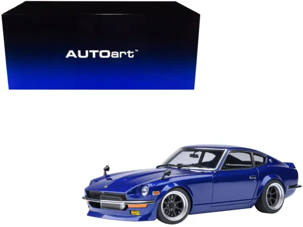 Nissan Fairlady Z RHD (Right Hand Drive) "Akuma No Z" Blue Metallic "Wangan Midnight - Comic #1 Version" Manga 1/18 Model Car by Autoart #1