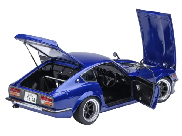 Nissan Fairlady Z RHD (Right Hand Drive) "Akuma No Z" Blue Metallic "Wangan Midnight - Comic #1 Version" Manga 1/18 Model Car by Autoart #2