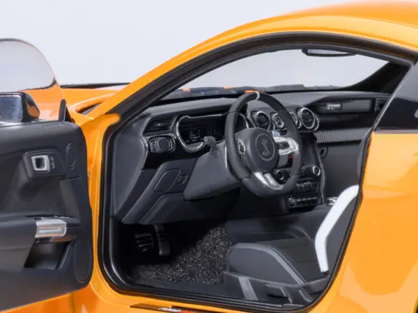 Ford Mustang Shelby GT500 Cyber Orange Metallic with Black Stripes 1/18 Model Car by Autoart #4
