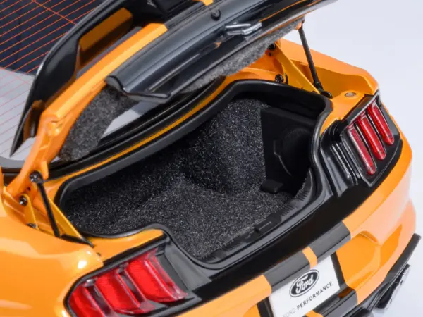 Ford Mustang Shelby GT500 Cyber Orange Metallic with Black Stripes 1/18 Model Car by Autoart #5