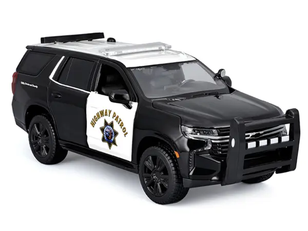 2021 Chevrolet Tahoe "California Highway Patrol" Black and White "Authority" "Maisto Design" Series 1/26 Diecast Model Car by Maisto #3