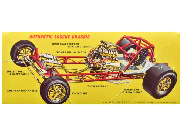 Skill 2 Model Kit 1969 Ford Mustang Longnose Funny Car "Gas Ronda" 1/25 Scale Model by AMT #2