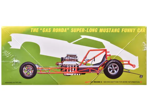 Skill 2 Model Kit 1969 Ford Mustang Longnose Funny Car "Gas Ronda" 1/25 Scale Model by AMT #3