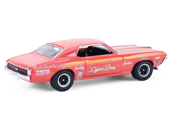 1969 Mercury Cougar Eliminator "Dyno Don" Red with Orange Stripes "GreenLight Muscle" Series 30 1/64 Diecast Model Car by Greenlight #3