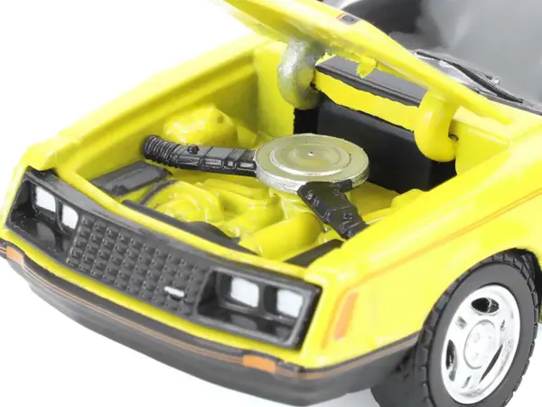 1979 Ford Mustang Cobra Fastback Bright Yellow with Cobra Good Graphics "GreenLight Muscle" Series 30 1/64 Diecast Model Car by Greenlight #2