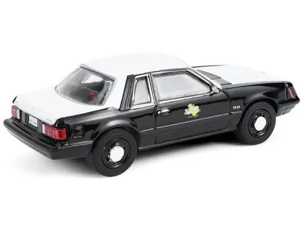 1982 Ford Mustang SSP "Texas Department of Public Safety Highway Patrol" Black with White Hood and Top "Hobby Exclusive" Series 1/64 Diecast Model Car by Greenlight #3
