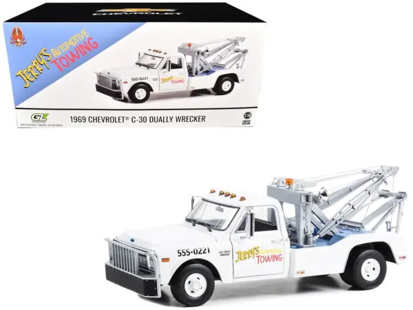 1969 Chevrolet C-30 Dually Wrecker Jerry’s Towing "Fall Guy Stuntman Association" "The Fall Guy" (1981-1986) TV Series 1/18 Diecast Model Car by Greenlight #1