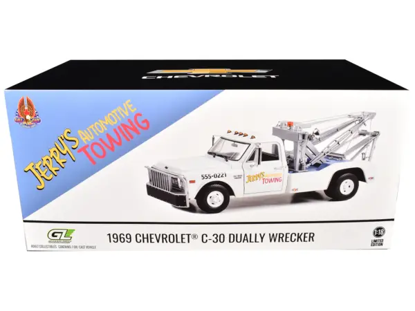 1969 Chevrolet C-30 Dually Wrecker Jerry’s Towing "Fall Guy Stuntman Association" "The Fall Guy" (1981-1986) TV Series 1/18 Diecast Model Car by Greenlight #3