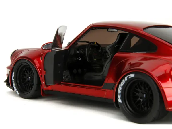 RWB Body Kit Red Metallic with Black Stripes "Pink Slips" Series 1/18 Diecast Model Car by Jada #3
