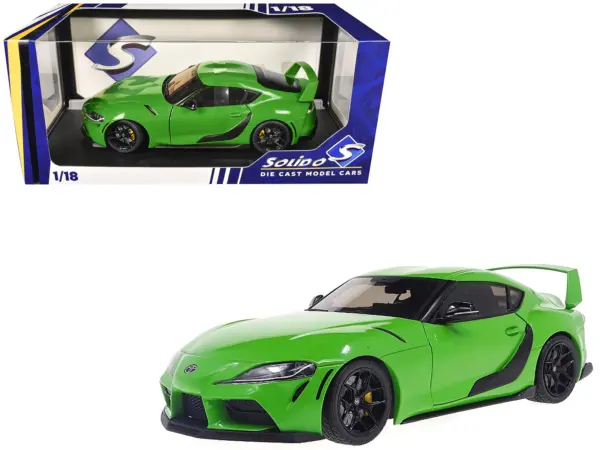 2023 Toyota GR Supra "StreetFighter" Green 1/18 Diecast Model Car by Solido #1